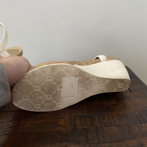 Nude Wedged Sandals - Picture 2 of 3